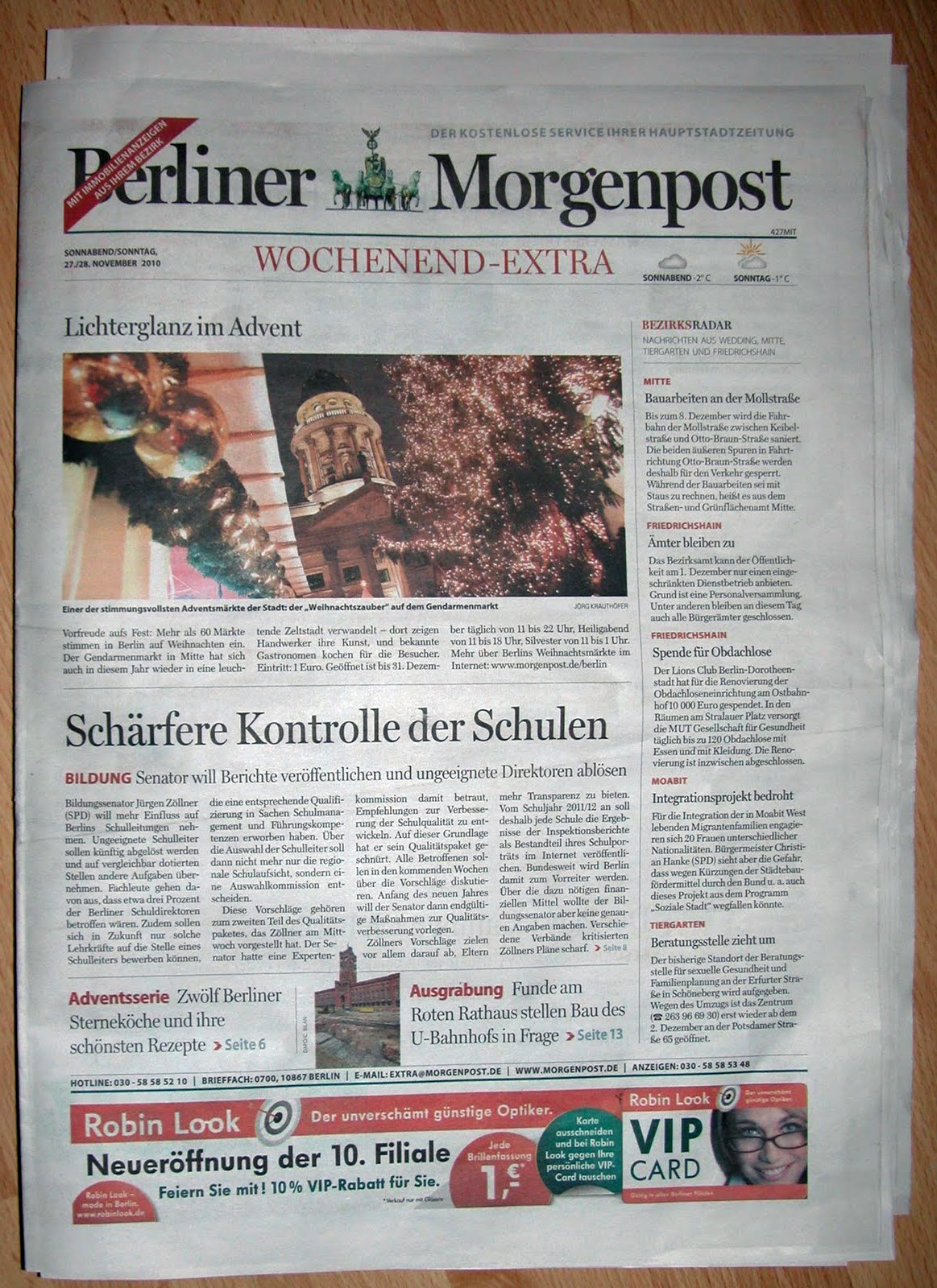 Berliner Morgenpost Wochenend Extra, November 2010