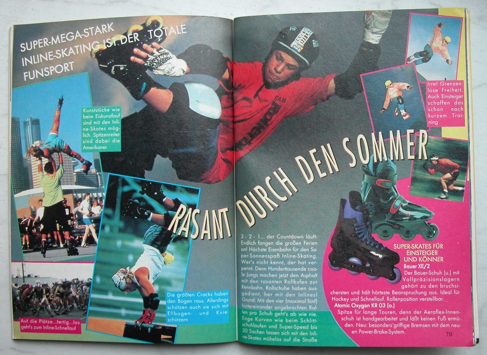 Artikel über Inline Skateing in Limit, 1994