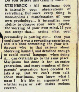 John Steinbeck IV on marijuana in Grunt Free Press