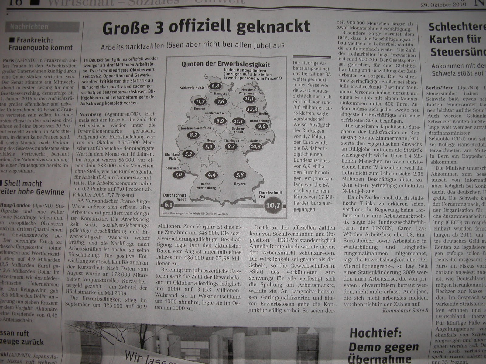 Neues Deutschland Arbeitsmarkt Statistik 1