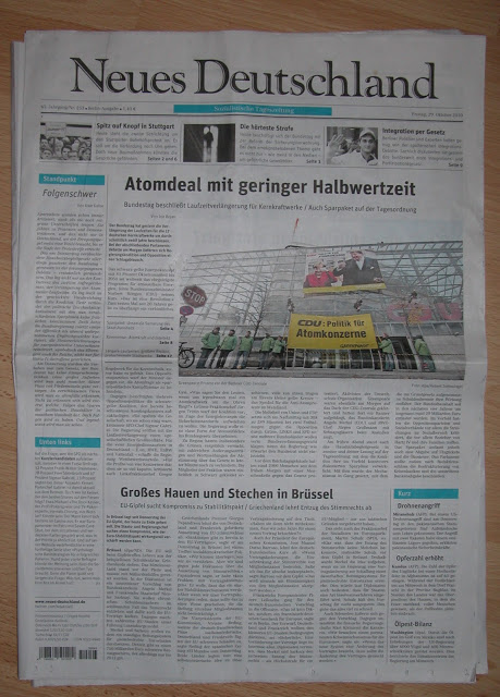 Neues Deutschland, Oktober 2010