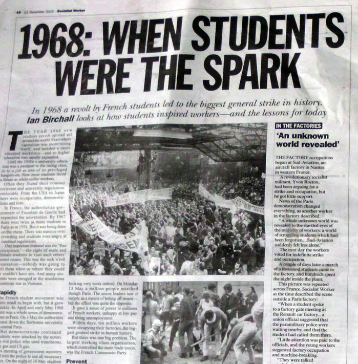 Paris May 1968 in Socialist Worker December 2010