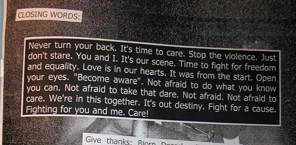 Powered Records Fanzine Closing Words