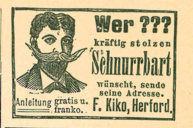 Anzeige Schnurrbart 1900