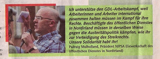 Padraig Mulholland zum GDL-Streik