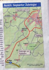 B210 Autobahn Zubringer Umgehungsstrasse Aurich