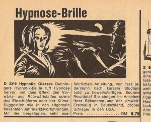 Hypnosebrille Werbung