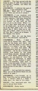 John Steinbeck IV on being drafted for Vietnam, Grunt Free Press 1970