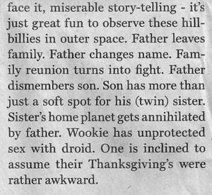 About the Skywalker family in Star Wars