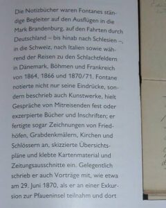 Theodor Fontanes Notizbuch im Bibliotheks Magazin 2010