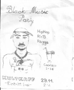 Flyer Black Music Party Kultkaff Siegen