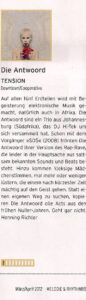 Die Antwoord Tension Review melodie & rhythmus 2012