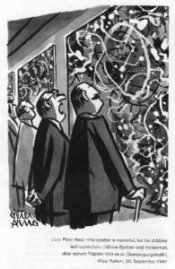 Artist cartoon in The New Yorker 1961 by Peter Arno