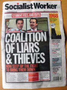 Cover of Socialist Worker England student protests December 2010