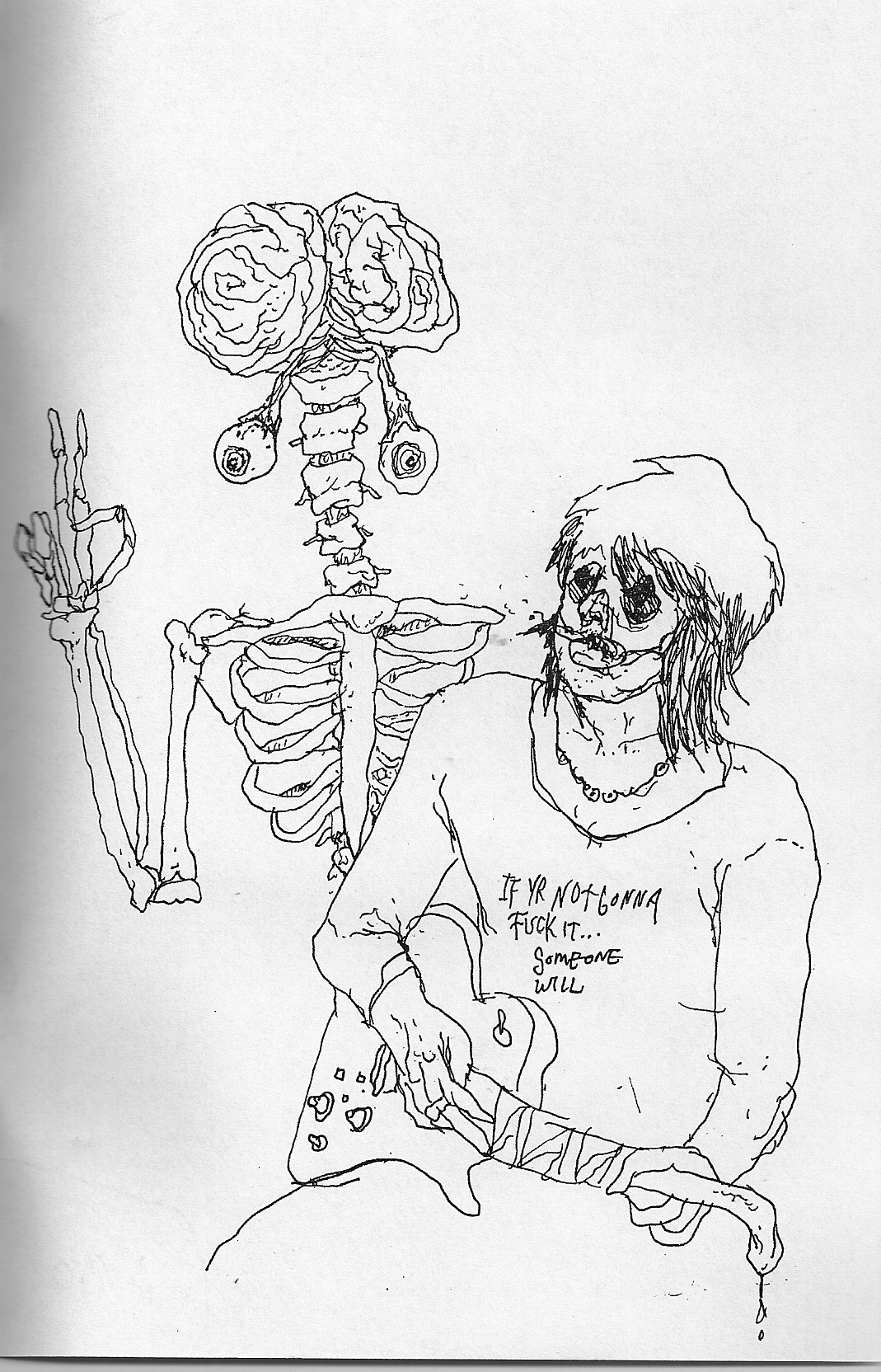 guitar and skeleton Ride The Viper zine 