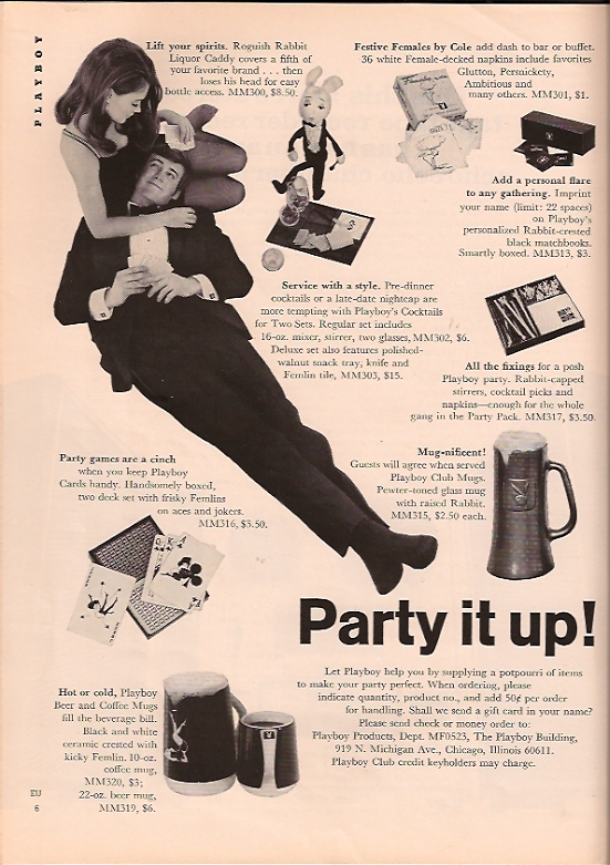 Playboy merchandise advertising March 1969