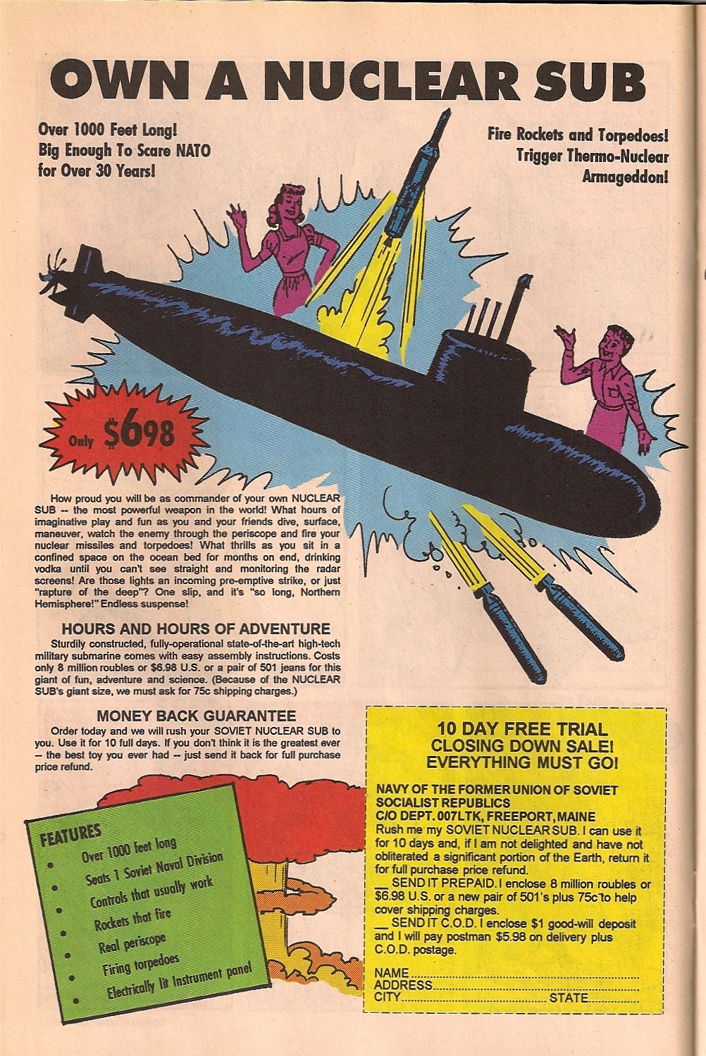 Alan Moore 1963 comic fake ad